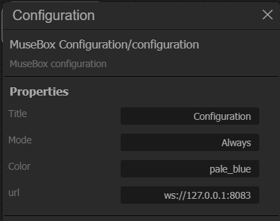 Configuration node menu